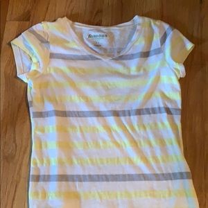 Yellow white and gray girls shirt